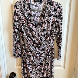 Black Label by Evan Picone wrap dress